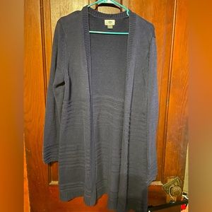 Navy blue Old Navy duster cardigan. Size large.
